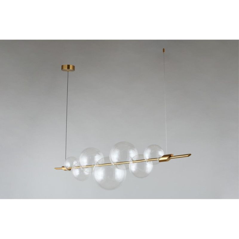 Подвесная люстра 153*25*60-200 см, 1*LED, 12W, 3000K, Aployt NOEL APL.651.03.12, латунный
