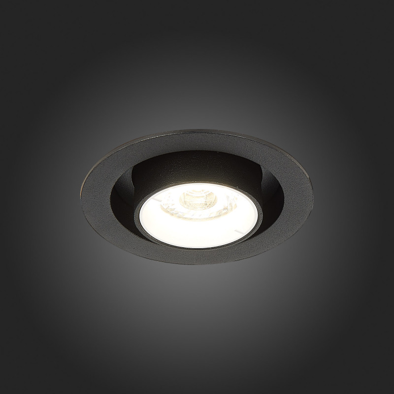 Встраиваемый светильник 9 см, 12W 3000K ST LUCE Встраиваемые светильники ST702.438.12 Черный