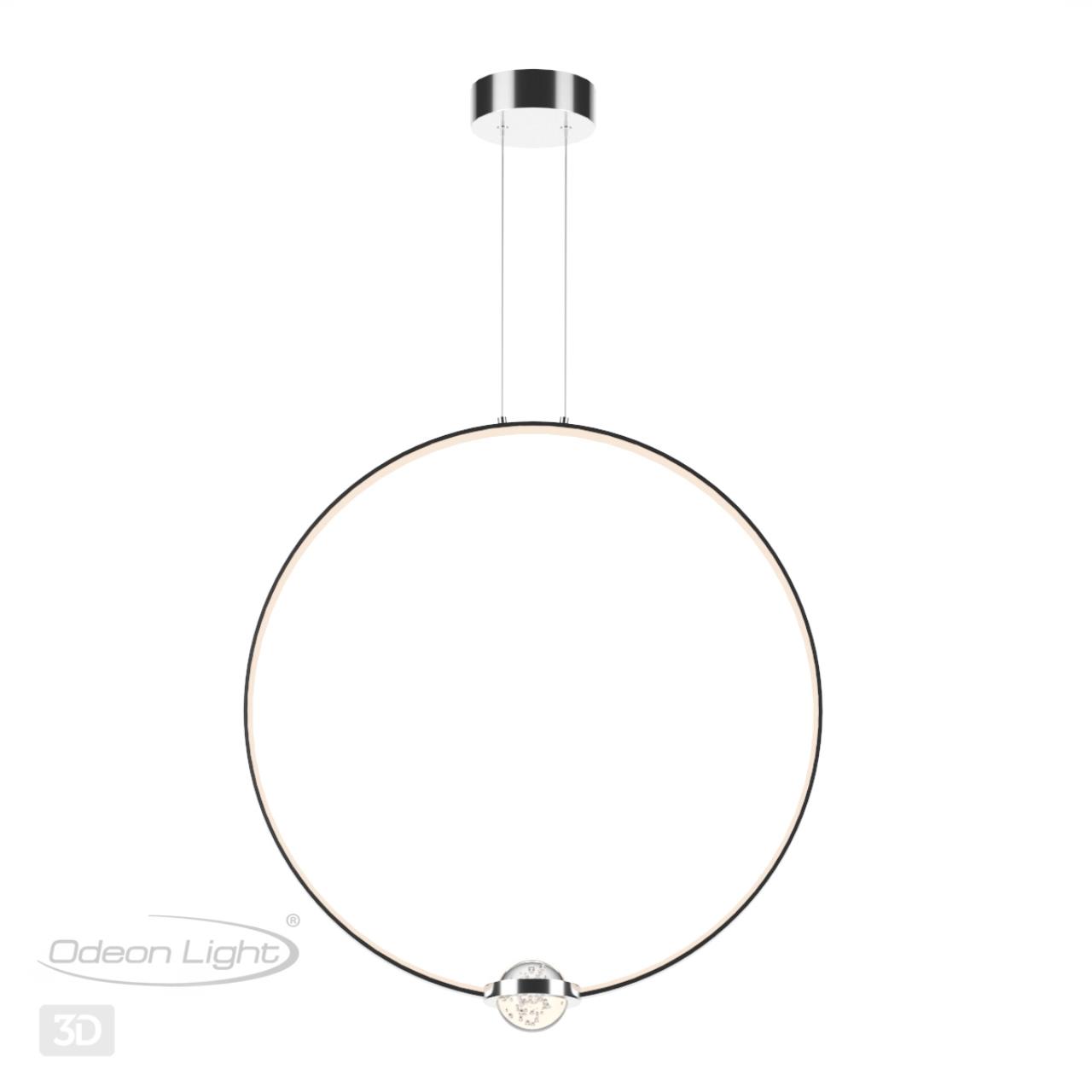 Cветодиодный светильник 60 см, 27W, 4000K, Odeon Light Gota 4337/27L, хром