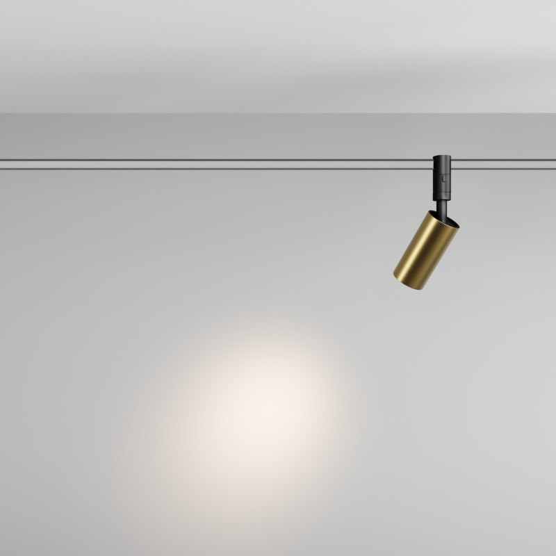 Трековый магнитный светильник 5 см, 10W, 3000K, Maytoni Focus Led TR201-1-10W3K-M-BBS, латунь