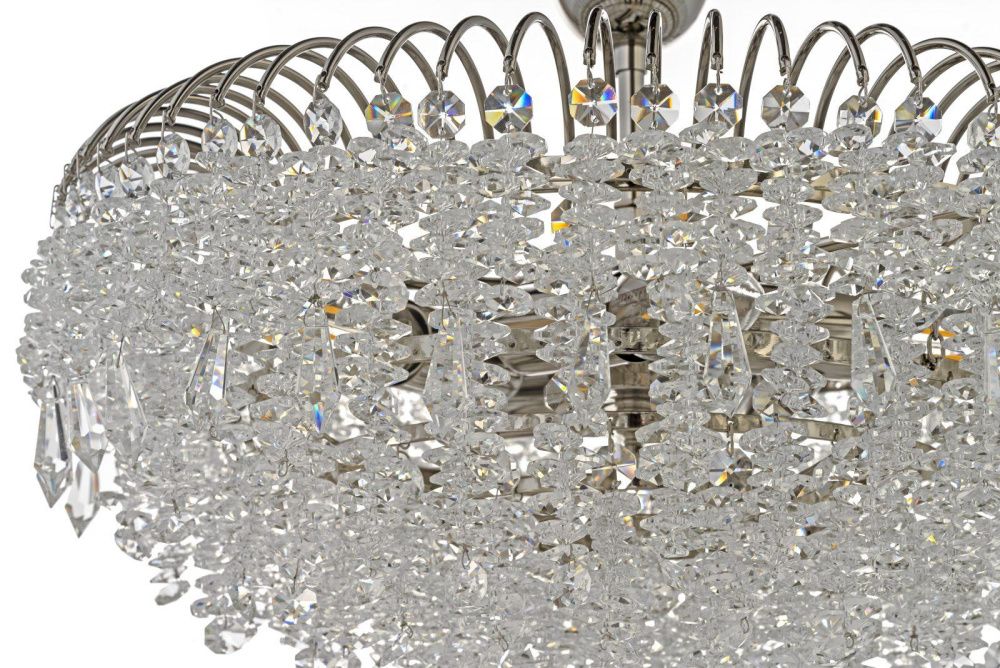 Люстра потолочная *40*30 см, 5*E14*40W, Arti Lampadari Delia Nickel Delia E 1.3.40.105 N, никель