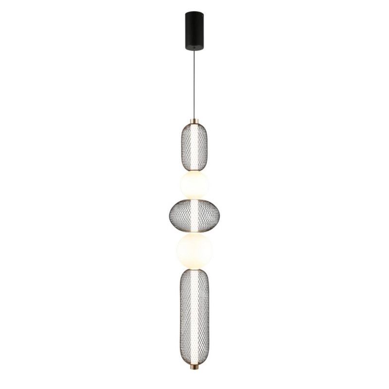 Подвесной светильник 22*130-230 см, 1*LED, 28W, 3000K, Aployt Nikusia APL.658.06.28, черный