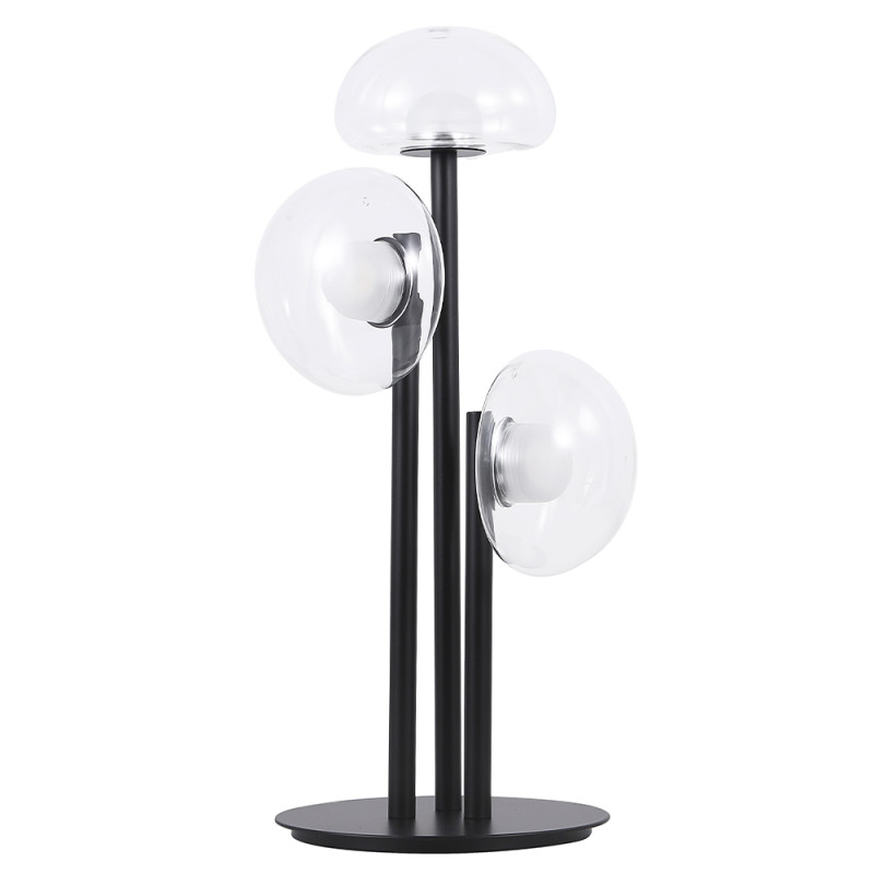 Настольная лампа 48 см, 9W LED, 3000K, Crystal Lux BOSQUE LG3 BLACK/TRANSPARENT, черный