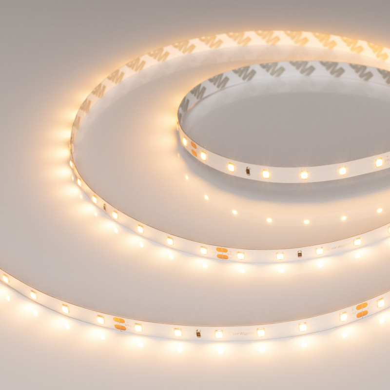 Лента RT-A60-8mm 24V Warm2700 (7.2 W/m, IP20, 2835, 5m) (Arlight, Открытый) 020013(2). Цена указана за 5 метров. Продается кратно 5 метрам.