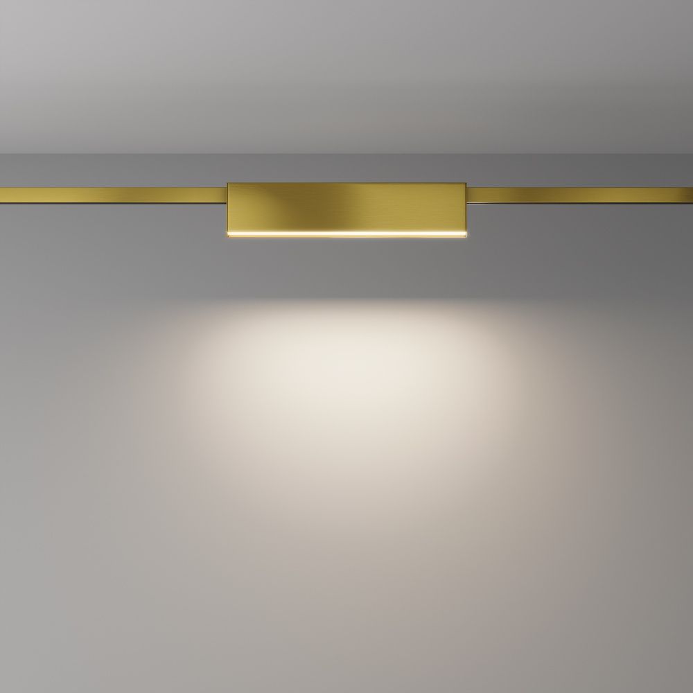 Трековый светильник  TR151-1-18W4K-BS 34,6*2,4*-4,9 см, *LED*18W, 4000K, Maytoni technical FLARITY TR151-1-18W4K-BS, Латунь
