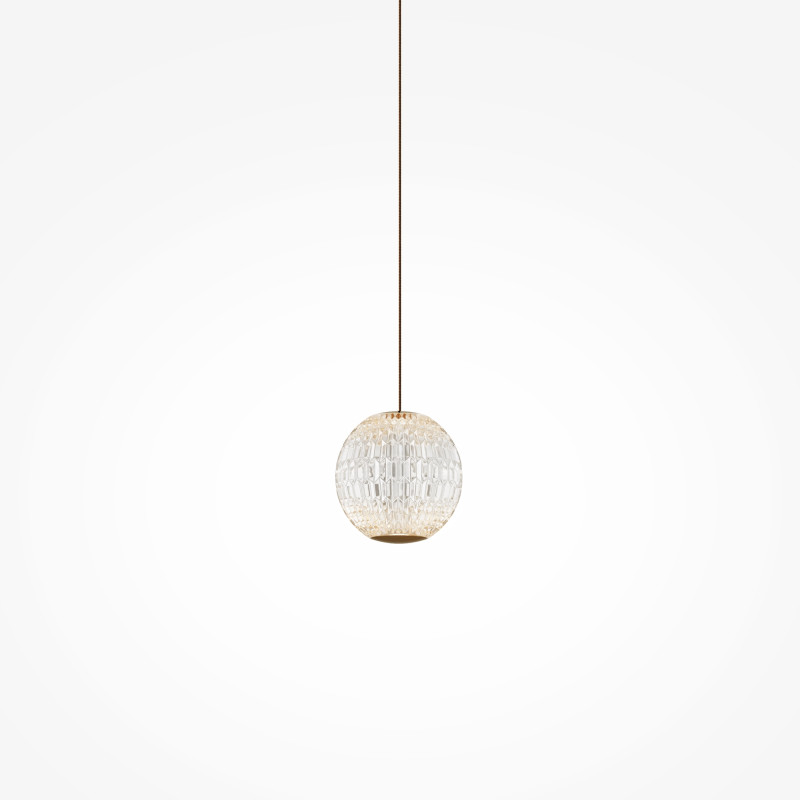 Подвесной светильник 14*14*316 см, LED, 3000К, Maytoni Sapphire MOD293PL-L6BS3K латунный