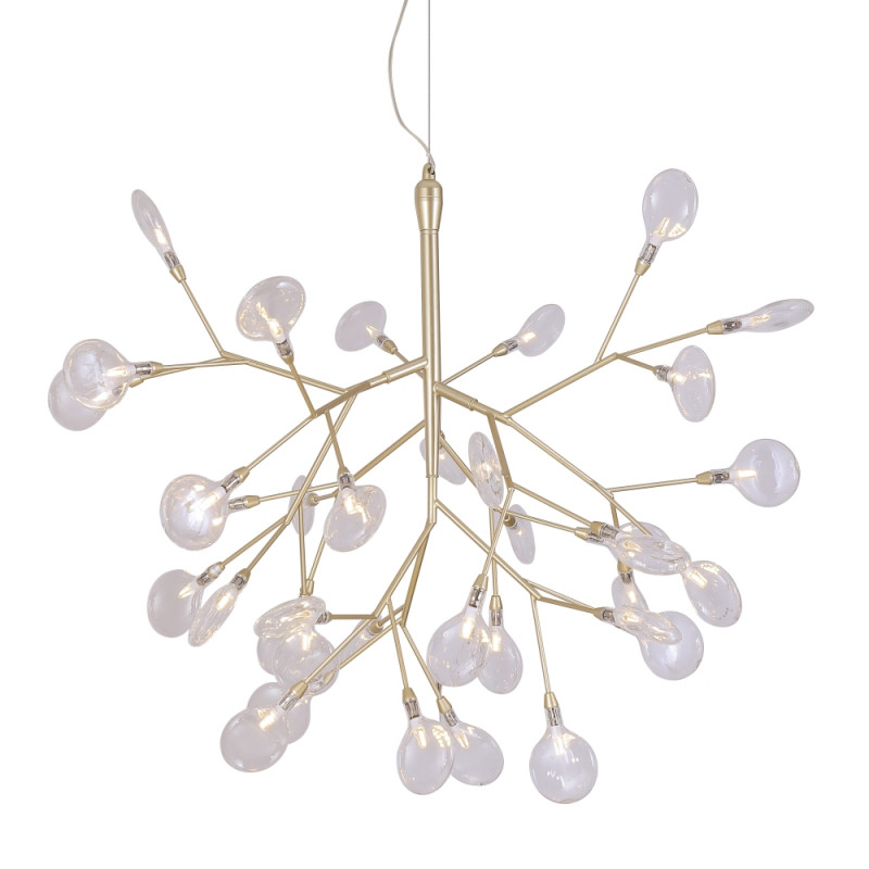 Светильник подвесной 72 см, Crystal Lux EVITA SP36 GOLD/TRANSPARENT Золотой
