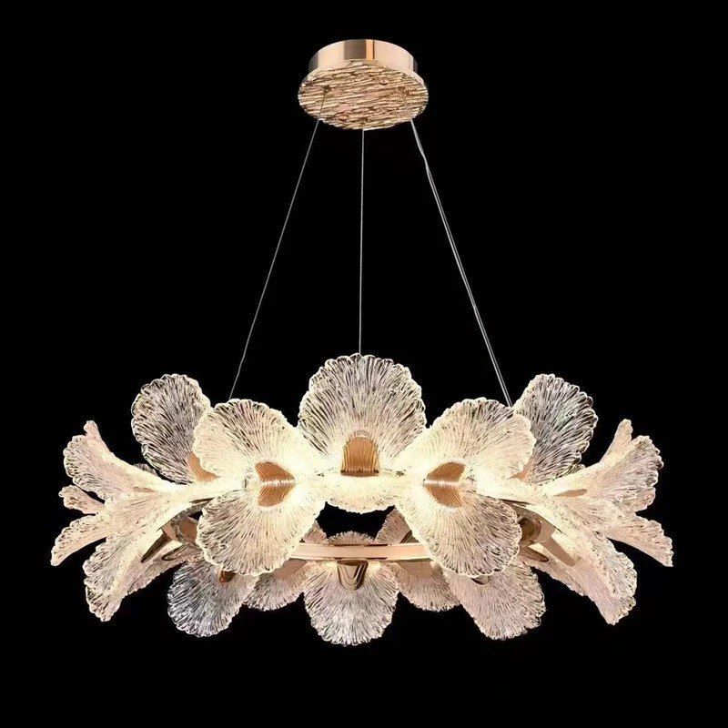Люстра 8856-800, D800*H200 LED, 144W, 3000/4000/6000K, Alva Donna, золото/шампань