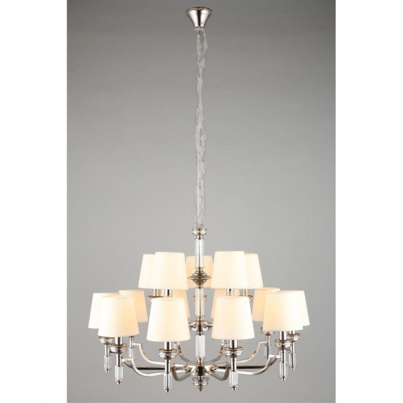 Подвесная люстра 90*85-160 см, 15*E14, 40W, Aployt Patricia APL.716.03.15, хром