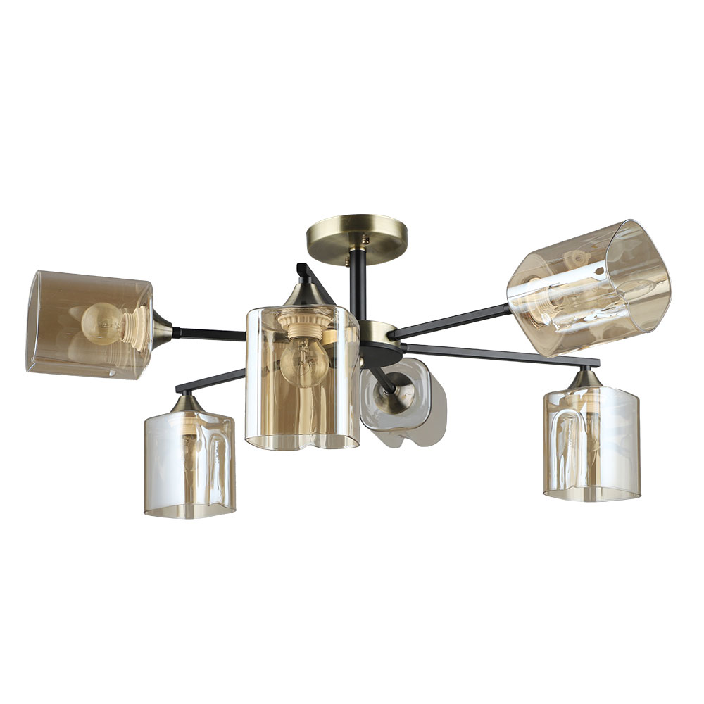 Люстра 30*73 см, 6*E27, 60W, Arte Lamp Merci A4185PL-6BK, Черный