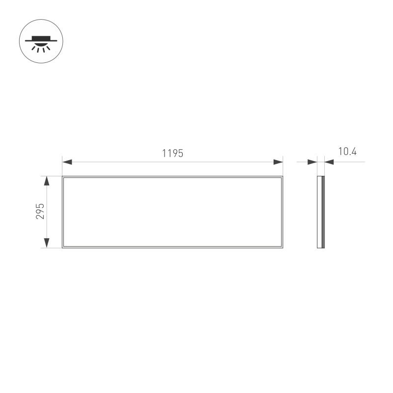 Офисный светильник Arlight 023153(2) 119,5*29,5*1,04 см, 40W, белый (холодный)K,
