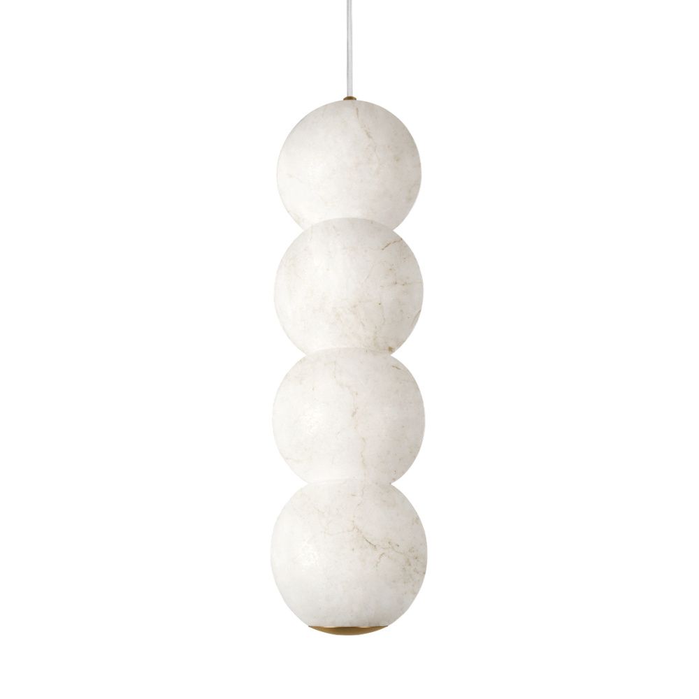 Подвесной светильник 12 см, 20W, 3000K, Loft IT Beads 10530/4P, бронза-мрамор