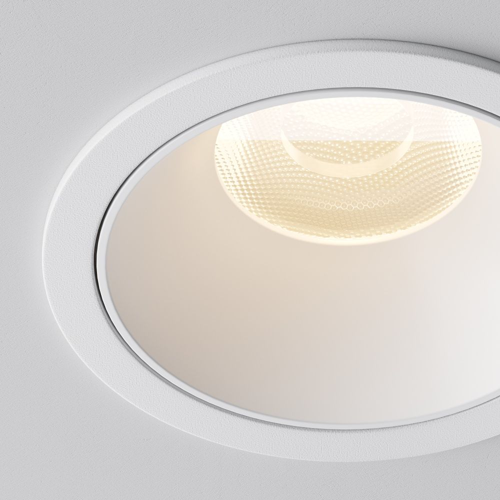 Встраиваемый светильник 6,3 см, LED*15W, 3000K, Maytoni Alfa LED 60° DL043-01-15W3K-RD-W-1, Белый