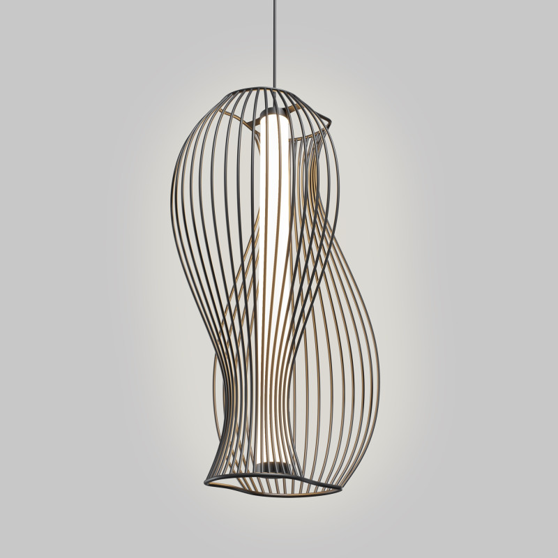 Подвесной светильник 20,9*17*352 см,  LED, 20W, 3000К, Maytoni Shadows of the past MOD263PL-L20B3K черный