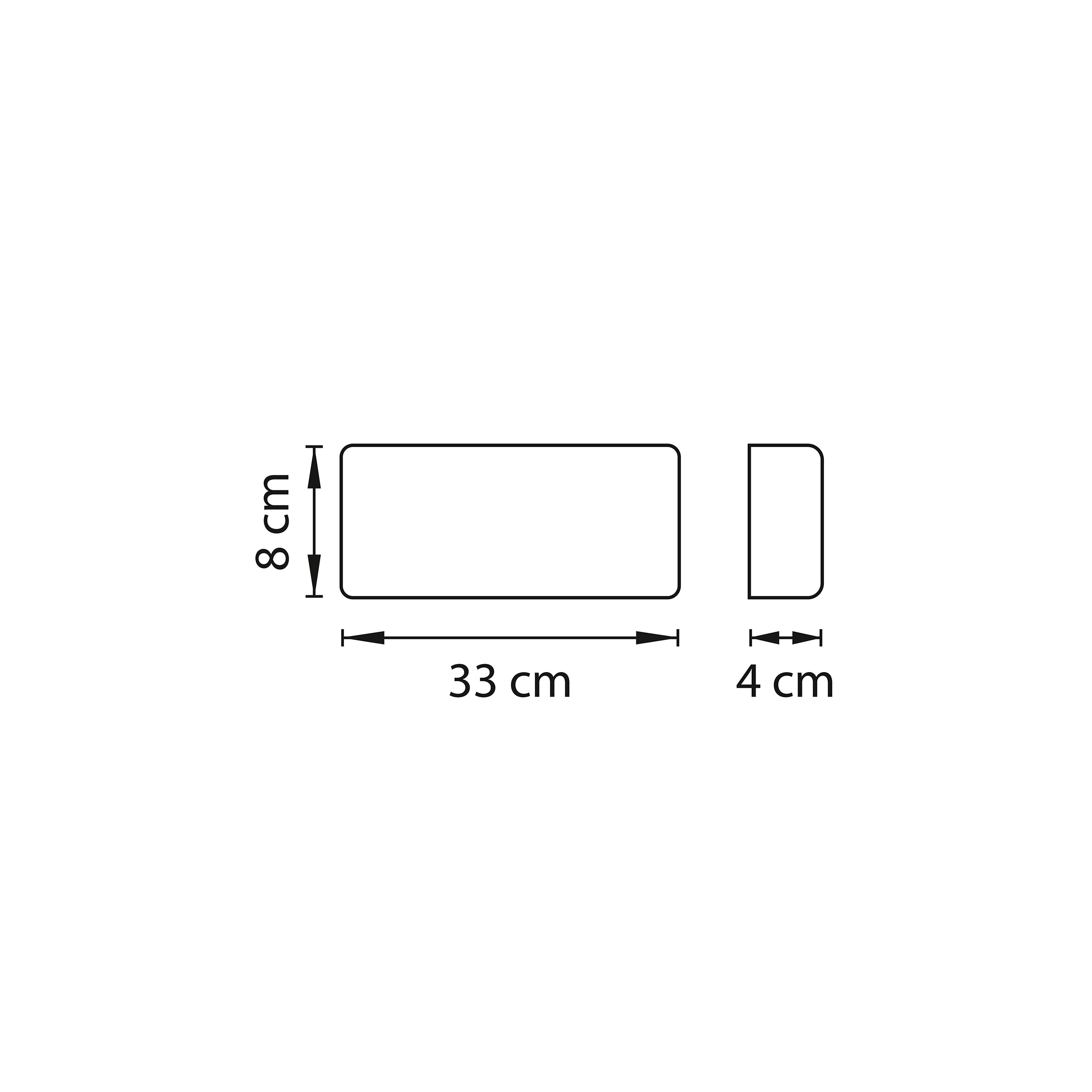 Бра 4*33 см, LED*10W, 3 000 К, Матовый хром Lightstar Fiume 810516