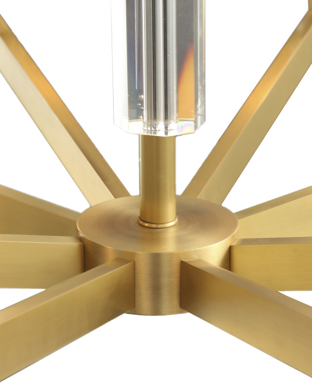 Подвесная люстра 60*97 см, 6*E14, 240W, Moderli Brass V11074-6P латунный
