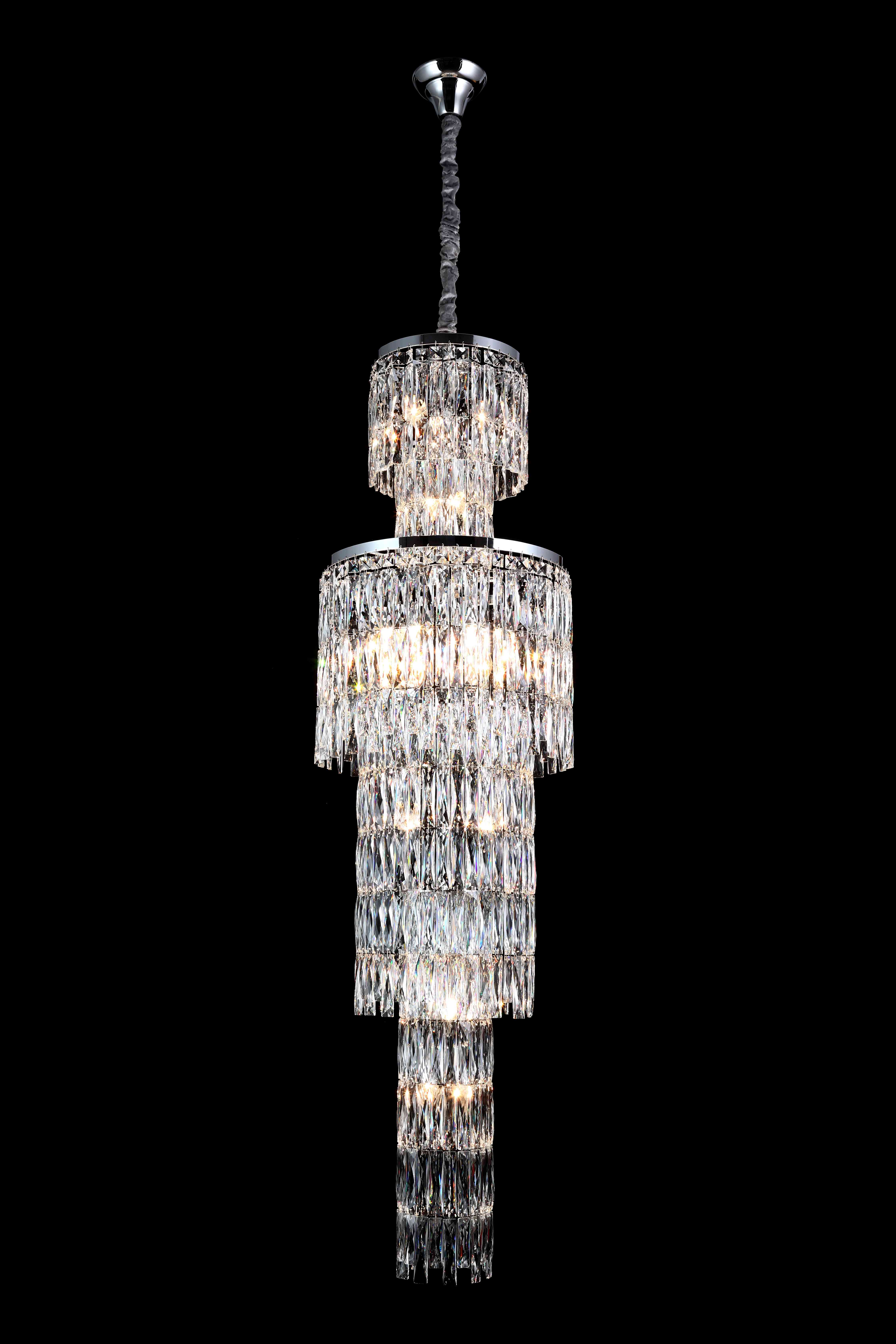 Люстра 420*1550, 19*E14, 40W NewRgy Cristallo 5036/19CR CHROME, Хром