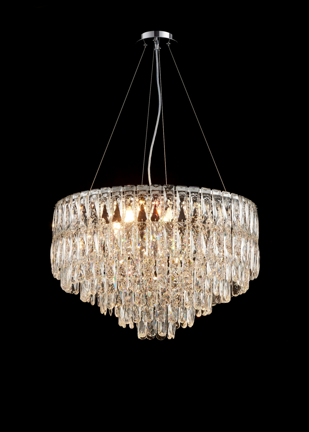 Люстра 600*370, 12*E14, 40W NewRgy Cristallo NW075-ф600*H370 CHROME, Хром