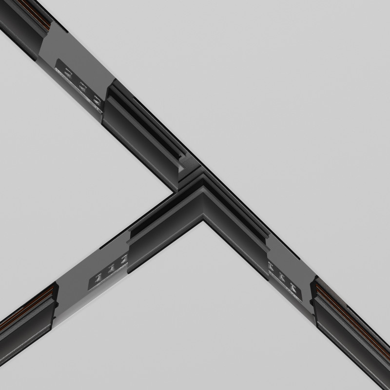 Коннектор Т-образный встраиваемый Maytoni Technical Magnetic track system Exility TRA034CT-42B черный IP 20