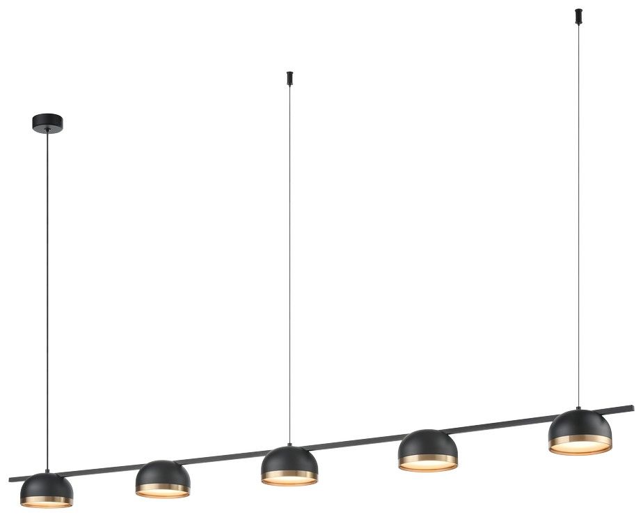 Подвесная люстра 140 см, 60W, 3000K, Velante 472-403-05, черный-золото