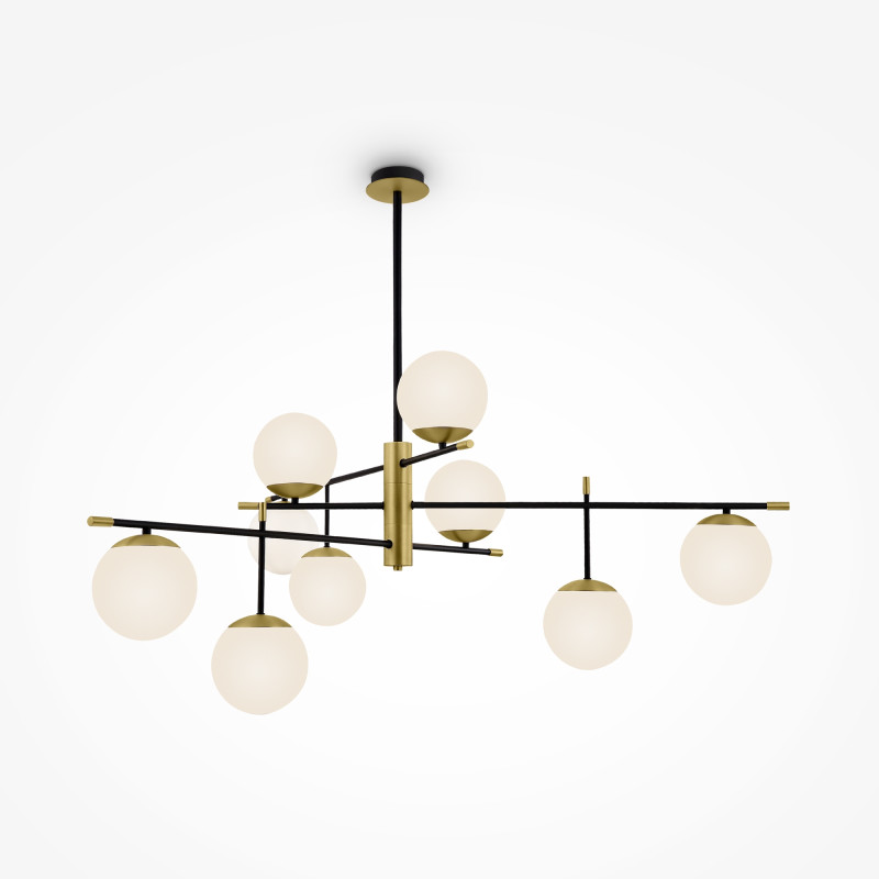 Подвесной светильник Maytoni Nostalgia MOD048PL-09G, диаметр 132 см, матовое золото