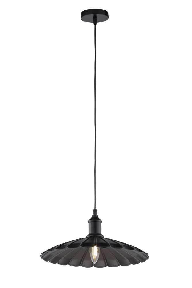Люстра L350 x W350 x H110 (800), мм, 1*40W, BK (Черный) Rilon 198X BK