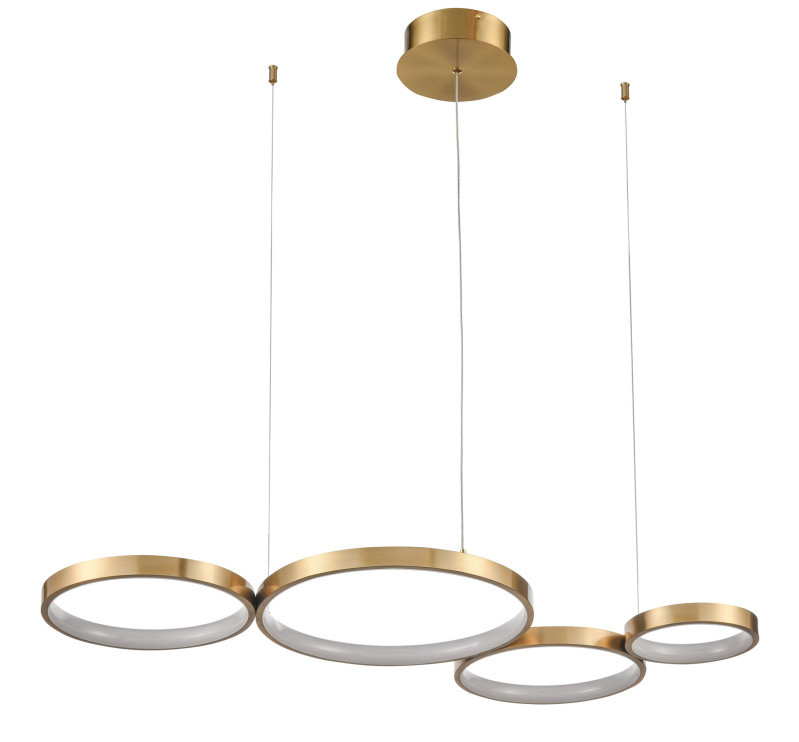 Подвесной светильник 50*110*150 см, 4*LED латунь Vele Luce Molecola VL7244P04