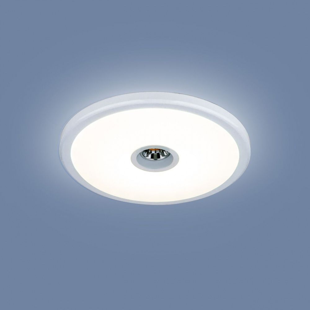 Встраиваемый светильник 11 см, 10W, 4200К, Elektrostandard 9912 LED 6+4W WH 4690389135835, белый
