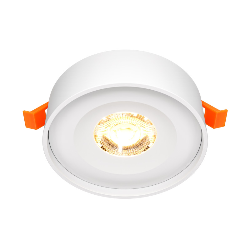 Встраиваемый светильник 10 см, 6W, 3000К, белый, теплый свет, Maytoni Joliet DL035-2-L6W, светодиодный