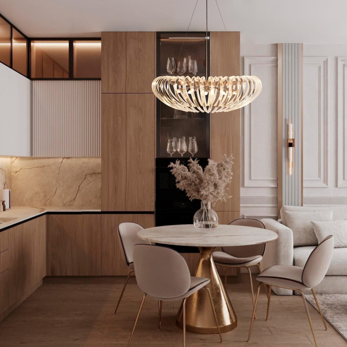 Подвесной светильник 60*23 см, 8*E14 LOFT IT Dakota французское золото 10300/600 French gold