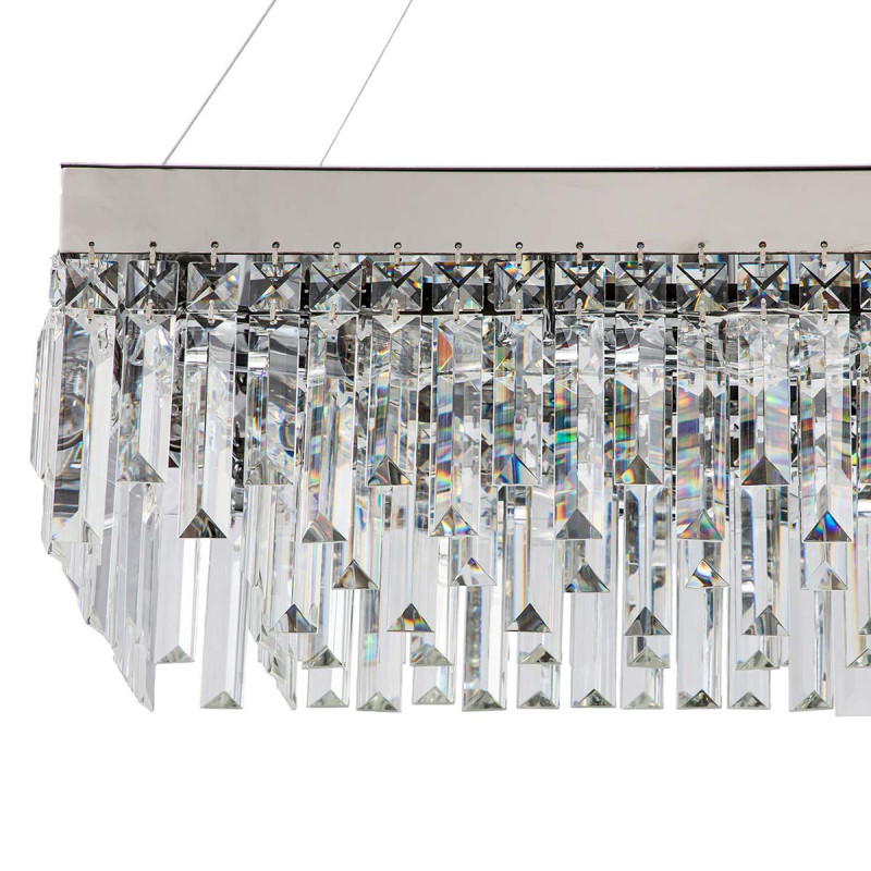 Подвесной светильник 910*320*215/1020 мм, 12*E14 хром Indigo Lacrima V000361, 12026/12PL Chrome