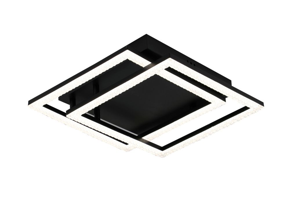 Люстра L350 x W350 x H75, мм, 64W 3000-6500K, BLACK (Черный) Rilon 3452/2 BLACK