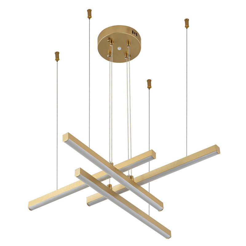 Подвесная люстра 60 см, 44W, 3000-6500K, Indigo Paralleli V000086L, золото, 14017/4P Gold