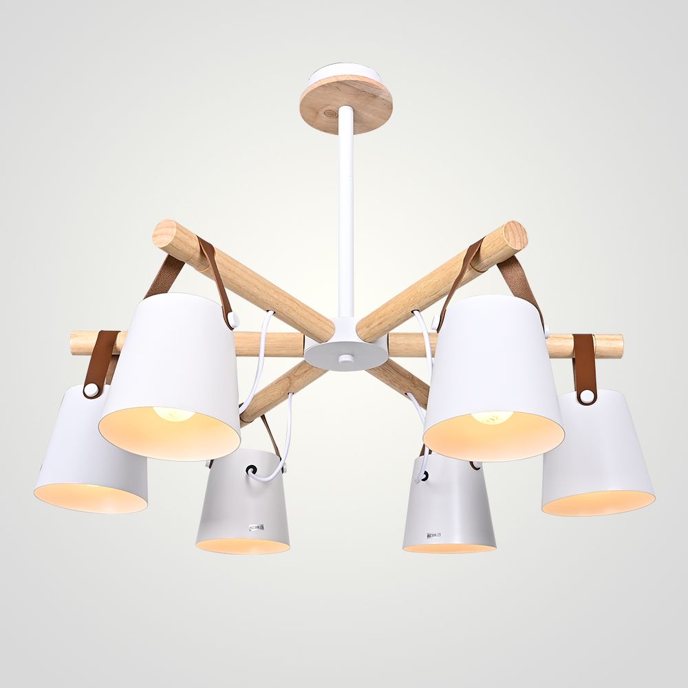 Люстра на штанге NATURA C6 white 65*65*100 см, 6*E27*60W, ImperiumLoft NATURA-C01, Белый