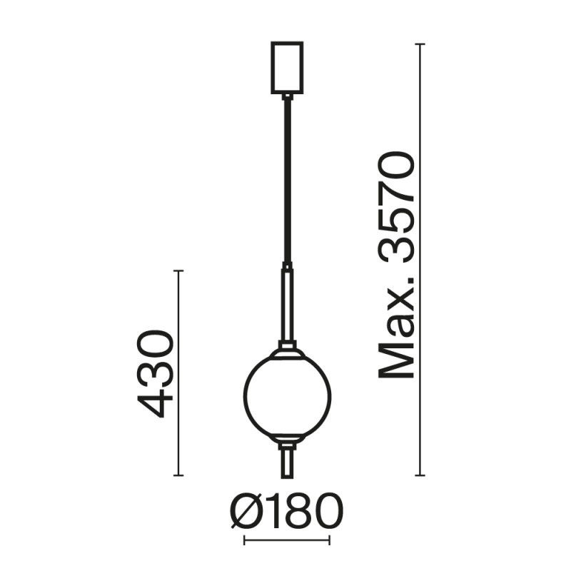 Подвесной светильник 63*351 см, LED*7W, 3000 К, The Sixth Sense Z020PL-L6BS3K Maytoni, Латунь
