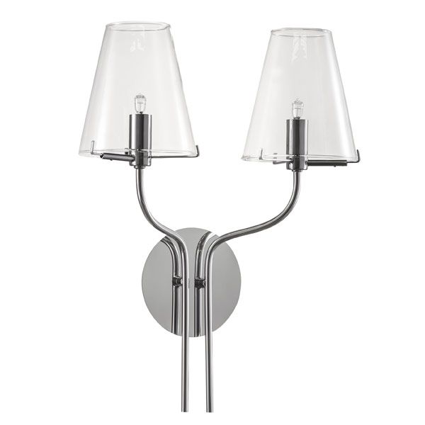 Бра 28*38 см, G9, 1-2 м2 Lightstar Diafano 758624 хром ПЛАФОН БЕЛЫЙ МАТОВЫЙ