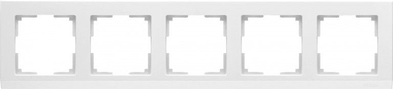 WL04-Frame-05-white / Рамка на 5 постов (белый), 4690389059377