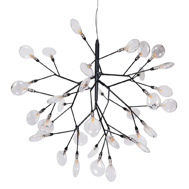 Светильник подвесной 72 см, Crystal Lux EVITA SP36 BLACK/TRANSPARENT Черный