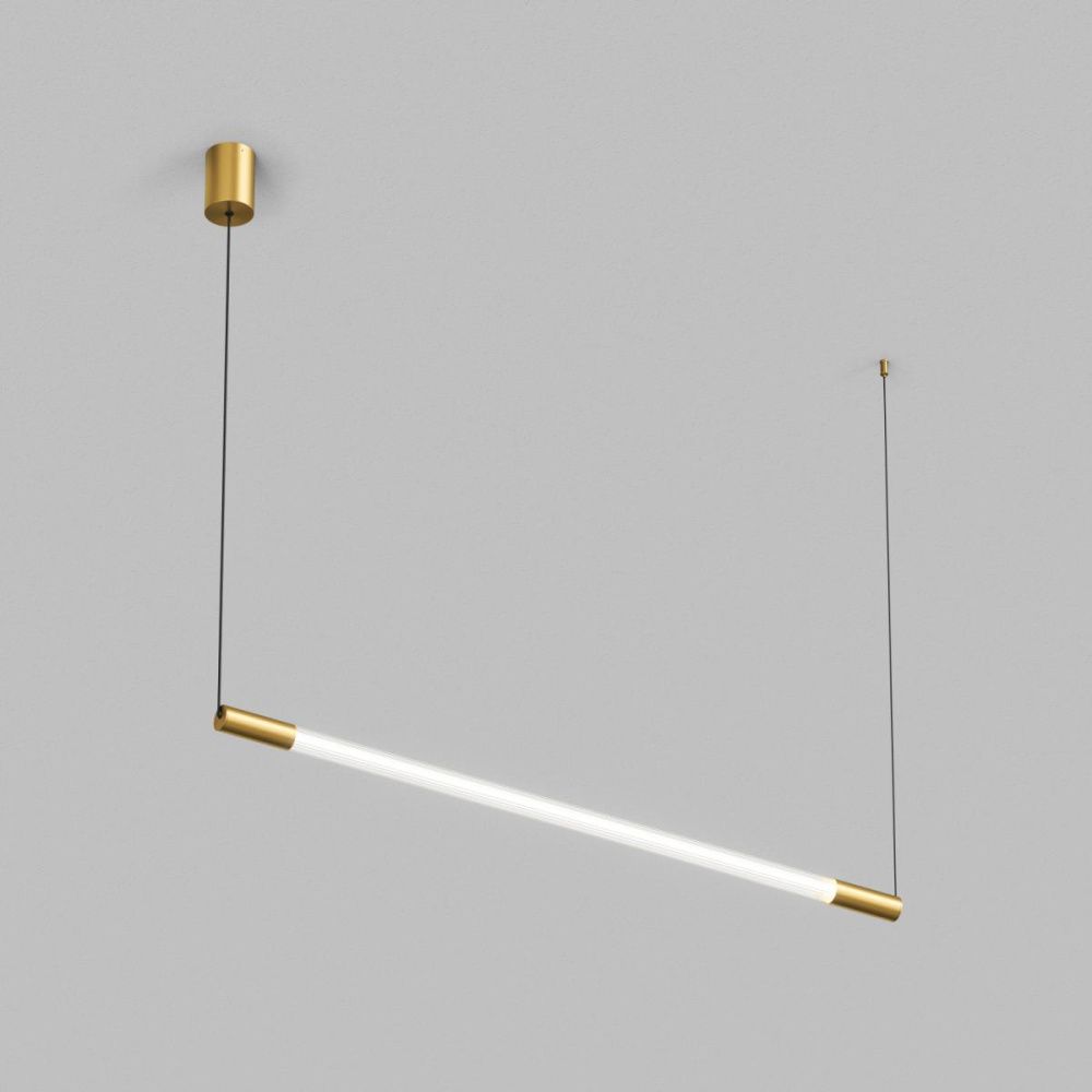 Подвесной светильник 120 см, 25W, 3000K, Denkirs Aura DK4318-BR, матовое золото