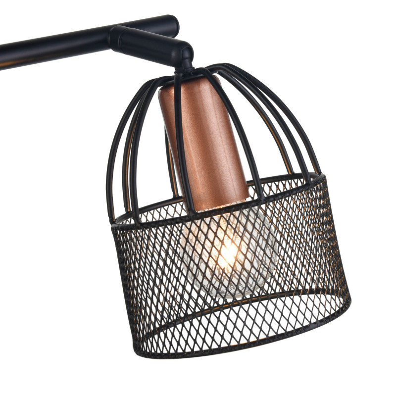 Спот 20*50*18 см, 3*E14 черный, медь Vele Luce Modello VL6452W03