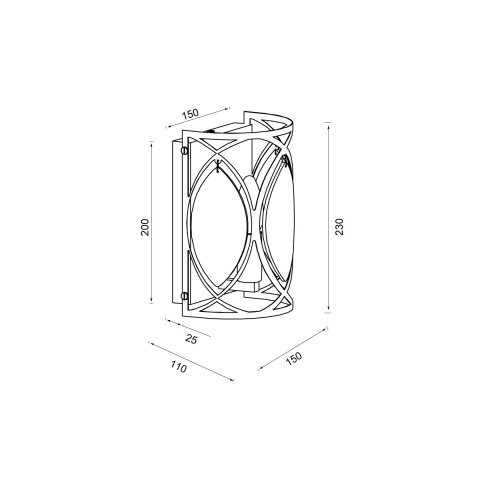Бра 11*15*23 см, 1*E14 хром Vele Luce Angela VL3153W01