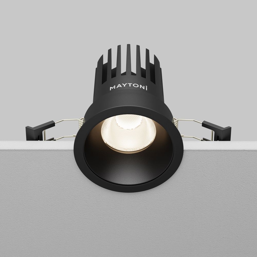 Встраиваемый светильник  DL117-15W-4K-B **-9,8 см, *LED*15W, 4000K, Maytoni technical Dip DL117-15W-4K-B, Черный