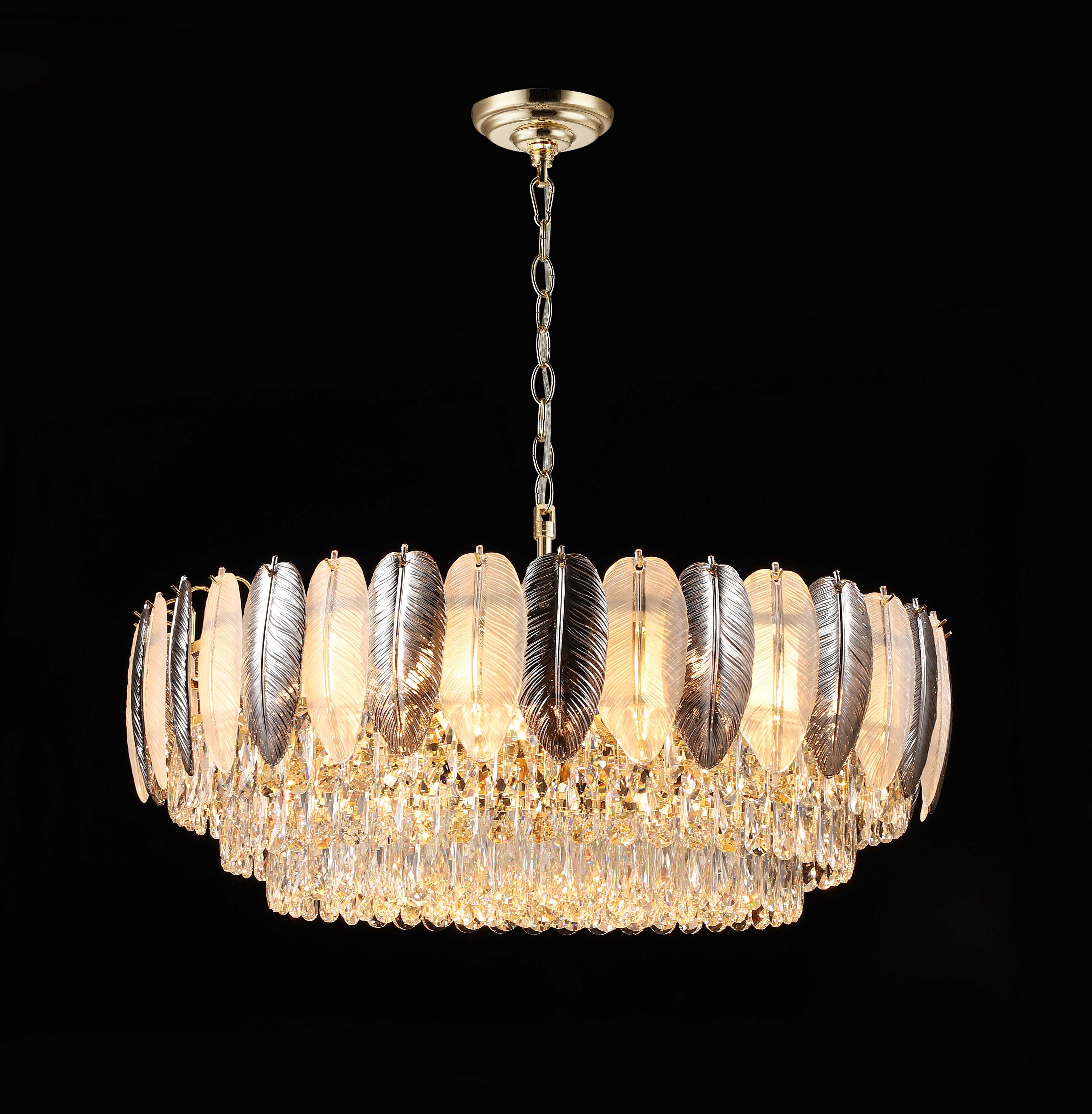 Люстра  800*350, 18*E14, 40W NewRgy Cristallo 17G-ф800*H300 H GOLD, Золото