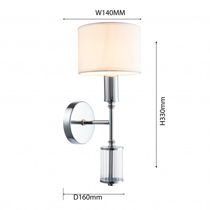 Бра Favourite Laciness 2607-1W, D160*W140*H330, хром