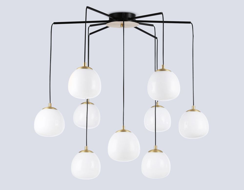 Светильник на штанге **70- см, 9*G9*28W, K, Ambrella Light High Light LH51001, золотой песок, черный