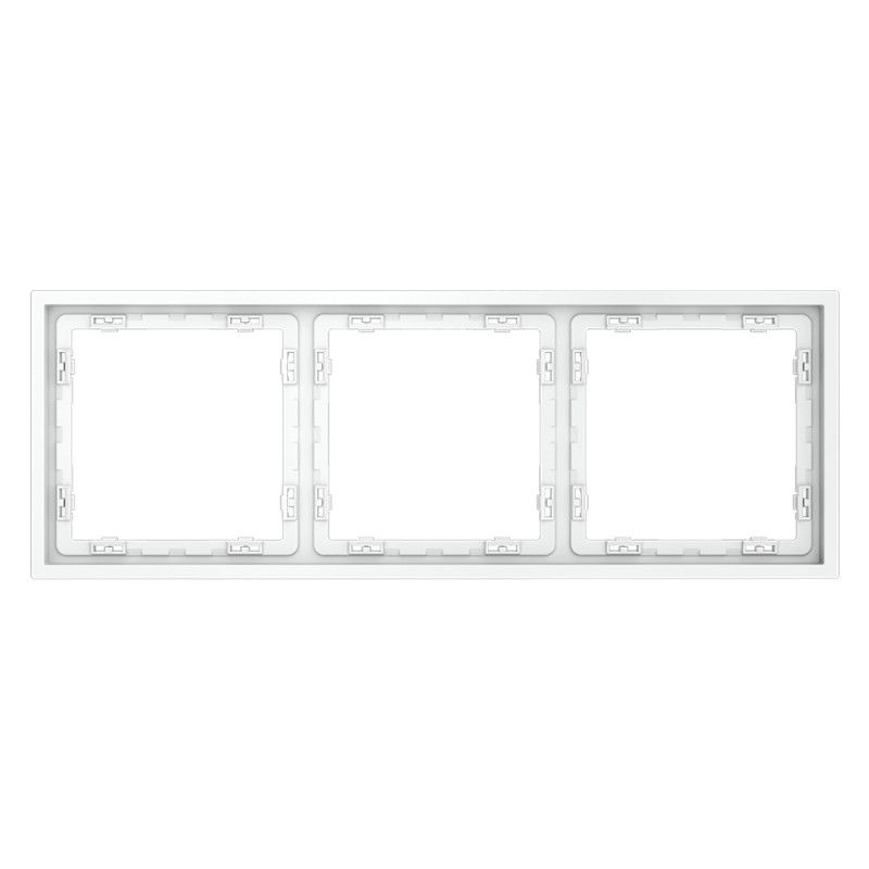 Рамка пластиковая Voltum S70 на 3 поста, белый матовый пластик Soft touch VLS100302