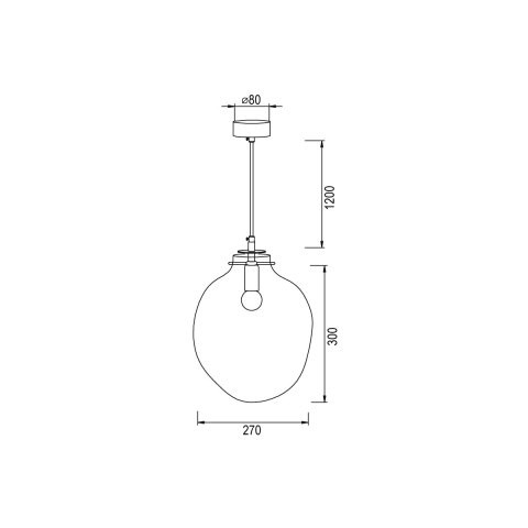 Подвесной светильник  27*150 см, 1*E14 хром Vele Luce Tramonto VL1663P01