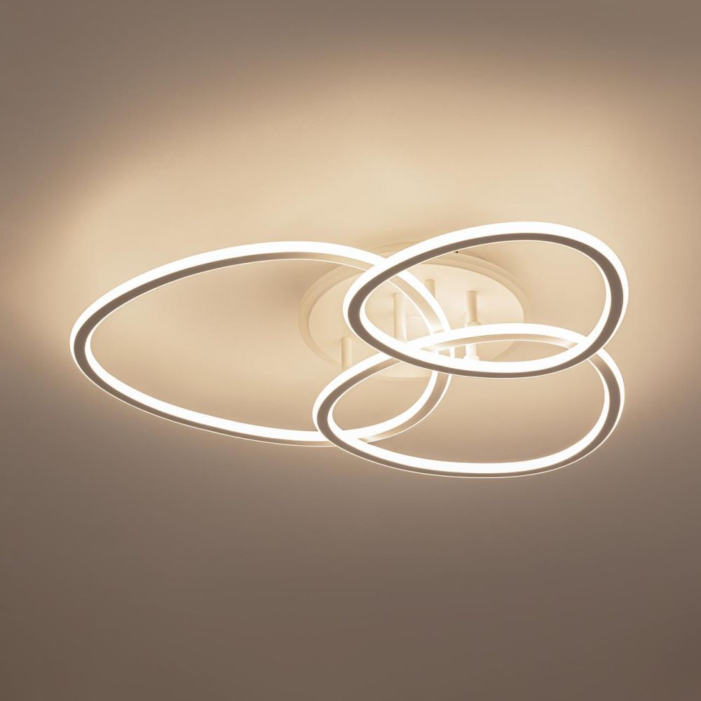 Люстра потолочная 80*13 см, LED 130W 3000-5500K Citilux TRIO CL215B130 белый