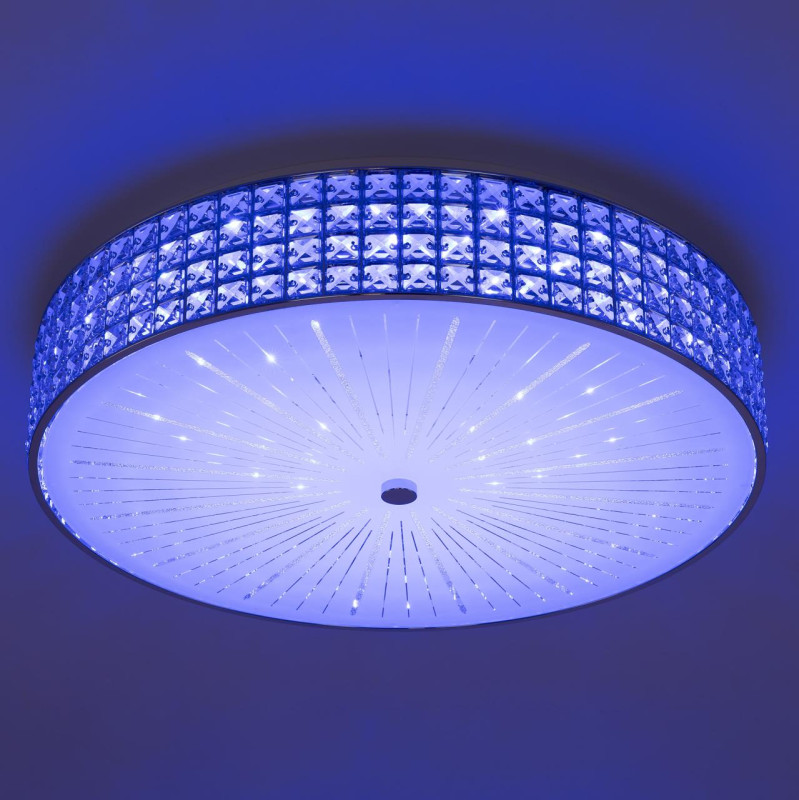 Люстра хрустальная 61 см, 105W, 3000-5500К Citilux Портал CL32410G1 LED RGB с пультом хром