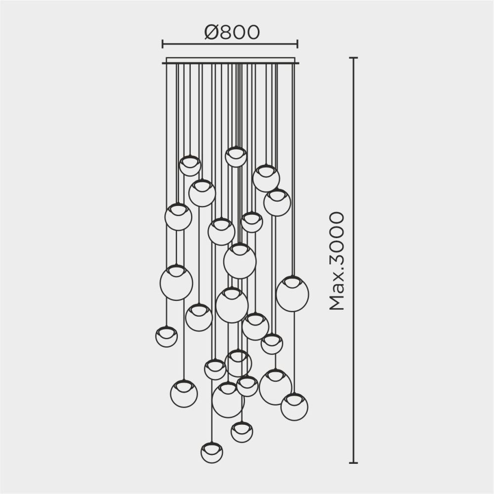Подвесная люстра MODELUX ML.2338.25 BK